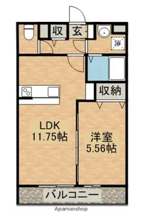 グランストーク篠ヶ瀬Ⅲ【2階】の間取り