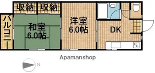 アビタシオンⅡ【2B号室】の間取り