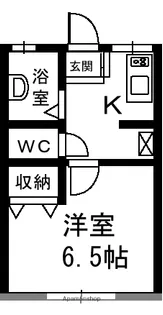 リバーイースト【102号室】の間取り