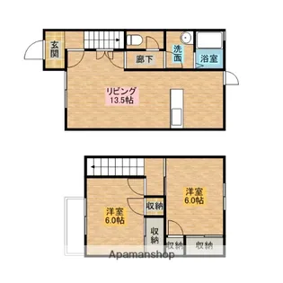 静岡県浜松市中央区篠ケ瀬町【テラスハウス】の間取り