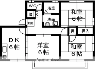 ソレアードイイダⅡ【1階】の間取り