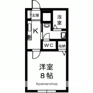 フレアコート【102号室】の間取り