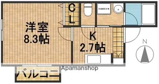 グランメゾン海老塚【203号室】の間取り