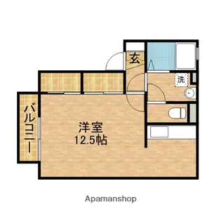ポートウエストB【201号室】の間取り