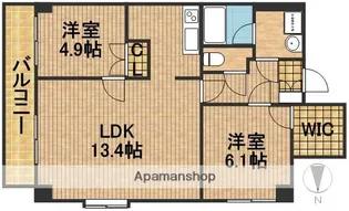 上浅田レジデンス【3階】の間取り