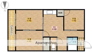 高台グランドハイツ【4A号室】の間取り