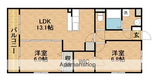 クレイドルステージ初生【2階】の間取り