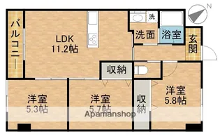 アルコリバーサイド【6階】の間取り