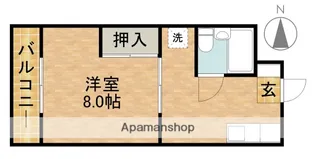 グリーンハイツ根洗【110号室】の間取り