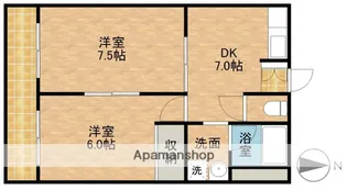 サンバードⅢ【1階】の間取り