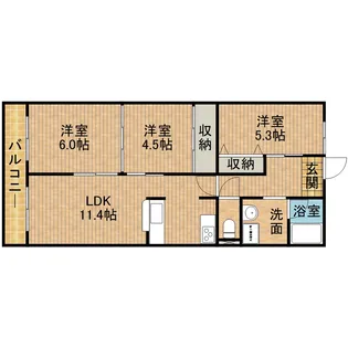 ユニライフ浜松Ⅱ【3階】の間取り