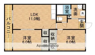 ファミール茄子【3階】の間取り