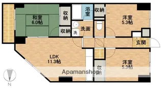 ホリホックイン和田【3階】の間取り