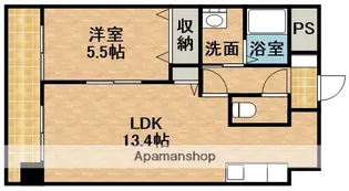 1LDKの間取り画像