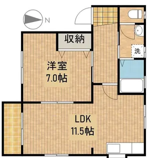 ハイツ翔【2階】の間取り