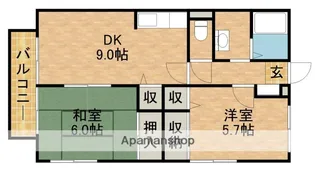 ヴィラ・中島【2階】の間取り