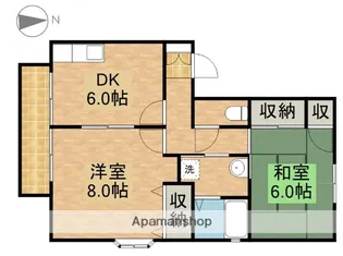 シャンテヴェール【1階】の間取り