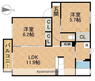 アピタシオン【1階】の間取り