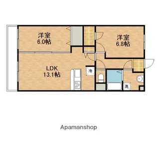 グランストーク波音【2階】の間取り