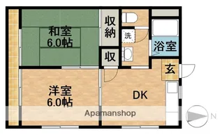 平和荘【2階】の間取り