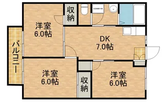 シティハイツマロン【2階】の間取り