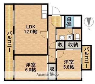 エスポワールM【201号室】の間取り