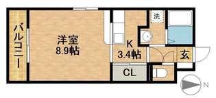 グランストーク立野【4階】の間取り