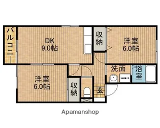 サンシャイン堀江Ⅱ【2階】の間取り