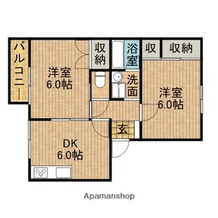 フレグランスハシムラ【1階】の間取り
