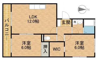 プリムヴェール【1階】の間取り