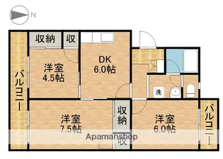 マンションカメリアⅢ【1階】の間取り