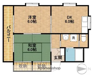 ドエル富塚A【2階】の間取り