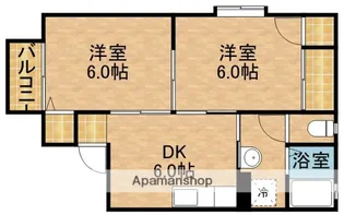 セジュール中村B【1階】の間取り