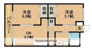 グレース名倉【4階】の間取り