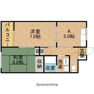 リミエールKⅡ【2階】の間取り