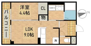 パレット名塚【3階】の間取り