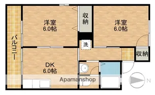 セジュールささがせ【208号室】の間取り