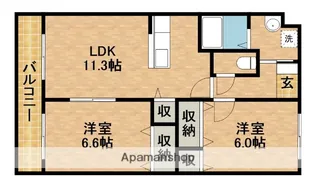 フロイデ宮竹【305号室】の間取り
