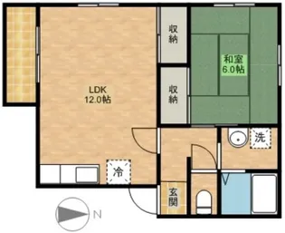 カームハイツⅡ【1階】の間取り