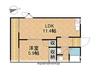 フレグランスつるが丘【1階】の間取り