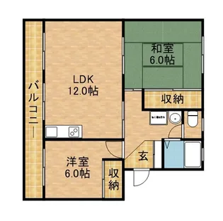 武藤ハイツⅠ【2階】の間取り