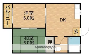 フォーブル篠原【202号室】の間取り