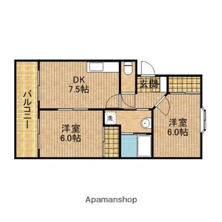 ルミエールK【1階】の間取り