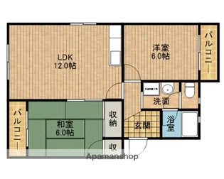 パークサイドマンション【305号室】の間取り