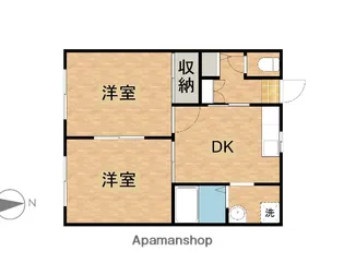大山壱番館A【102号室】の間取り