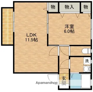 カームハイツⅢ【1階】の間取り