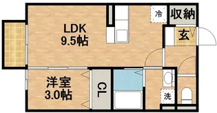 モナリエ早出【2階】の間取り