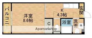 トラスティ都盛【305号室】の間取り