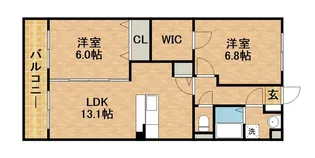 グランストーク高丘北【4階】の間取り