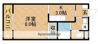 オリオンアパートメント【3階】の間取り